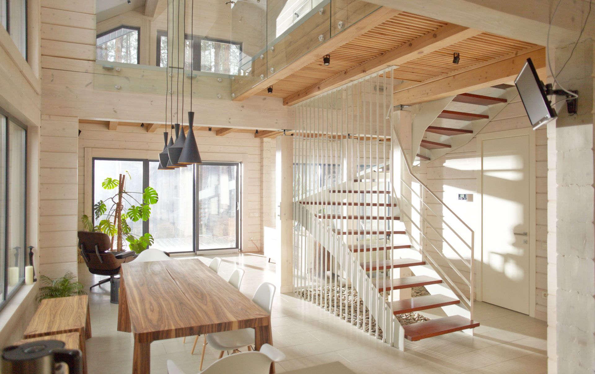 木製を基調としたリビング